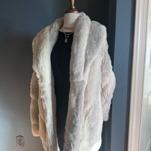 Monterey Silver/White Faux Fur Coat